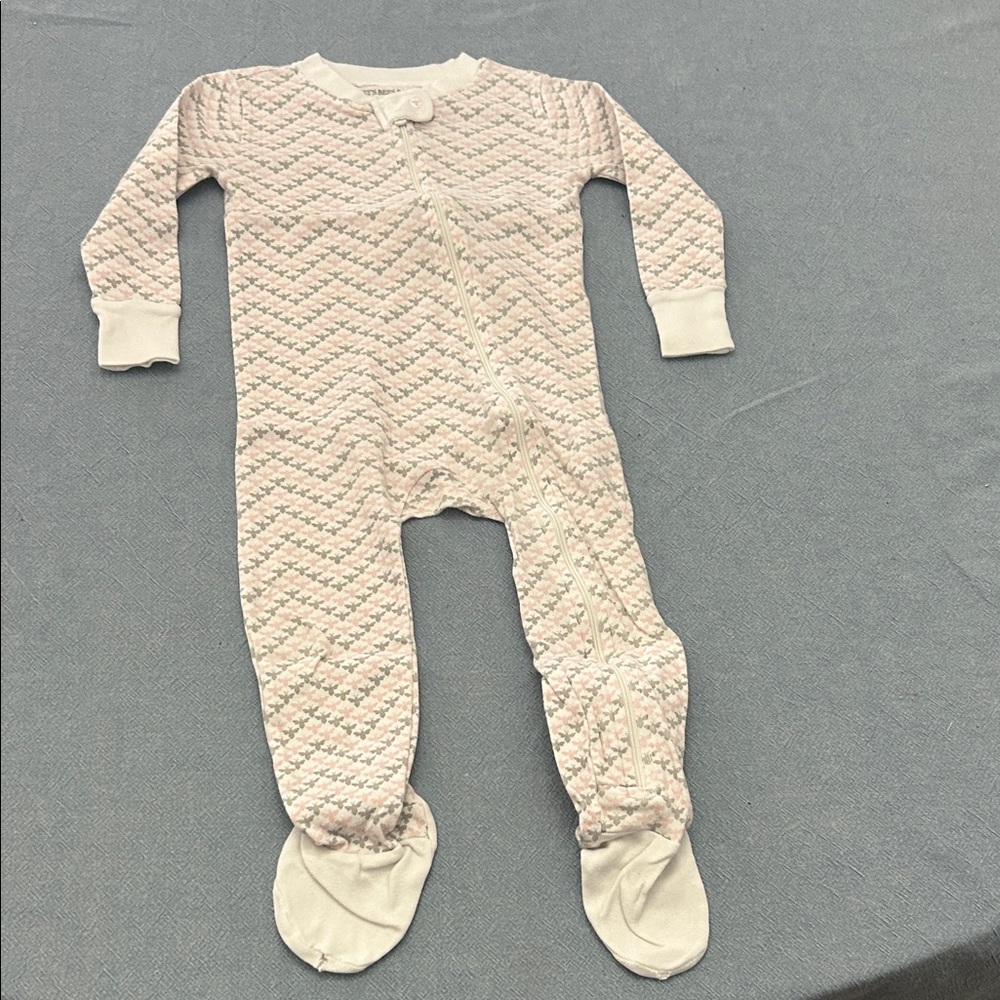 Burt's Bees Baby Pink Quilted Footie